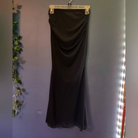 Black Sheer Maxi Bodycon Skirt - Picture 7 of 7